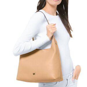 MiCHAEL KORS Junie Medium Hobo Tan Leather